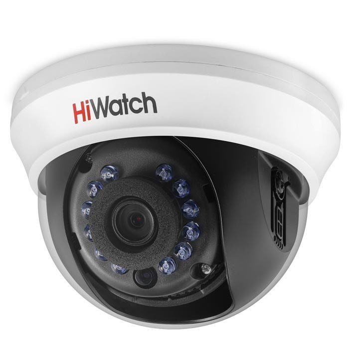 HiWatch DS-T591 (6 mm). 5Мп внутренняя купольная HD-TVI камера с ИК-подсветкой до 20м