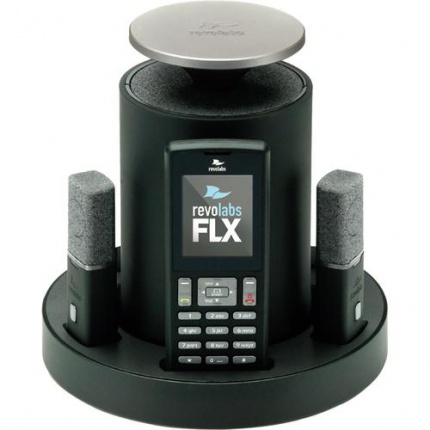 Revolabs 10-FLX2-200-DUAL-VOIP-EU. Беспроводной VoIP конференц-телефон FLX™ (2 настольных всенаправленных микрофона, 2 беспроводных динамика, 2 зарядных базы с блоками питания)