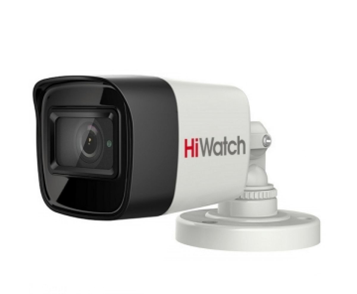 HiWatch DS-T200A (3.6 mm). 2Мп уличная цилиндрическая HD-TVI камера с EXIR-подсветкой до 30м и встроенным микрофоном (AoC)