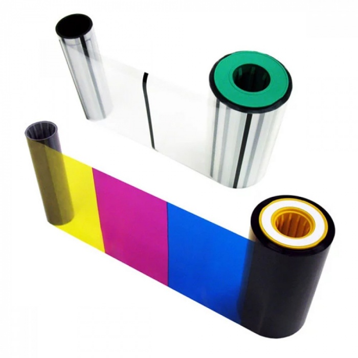 Magicard SET-HE3000S. Комплект красящих лент с защитным слоем и ретрансферных лент для цветной печати 3000 отпечатков